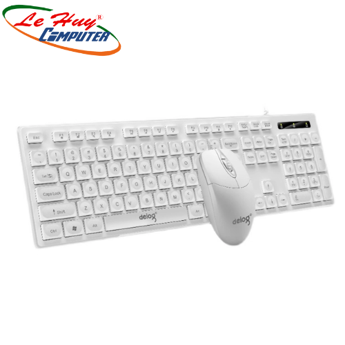 Combo Bàn Phím Chuột Có Dây Deiog DY-912 Văn Phòng (Trắng)