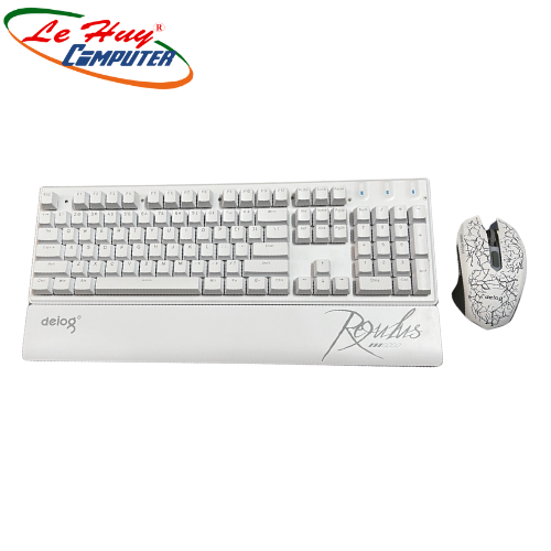 Combo Bàn Phím Chuột Cơ Led Có Dây Deiog M115 (Trắng)