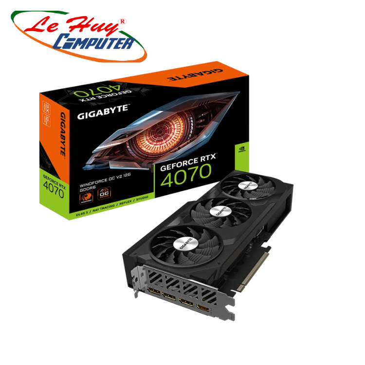 Card Màn Hình - VGA GIGABYTE GeForce RTX 4070 WINDFORCE OC V2 12G (GV-N4070WF3OCV2-12GD)