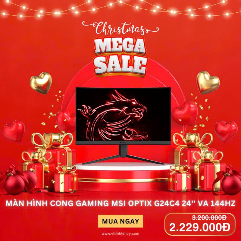Màn hình LCD Cong MSI Optix G24C4 E2 23.6Inch FHD 180Hz [ƯU ĐÃI CỰC SỐC]