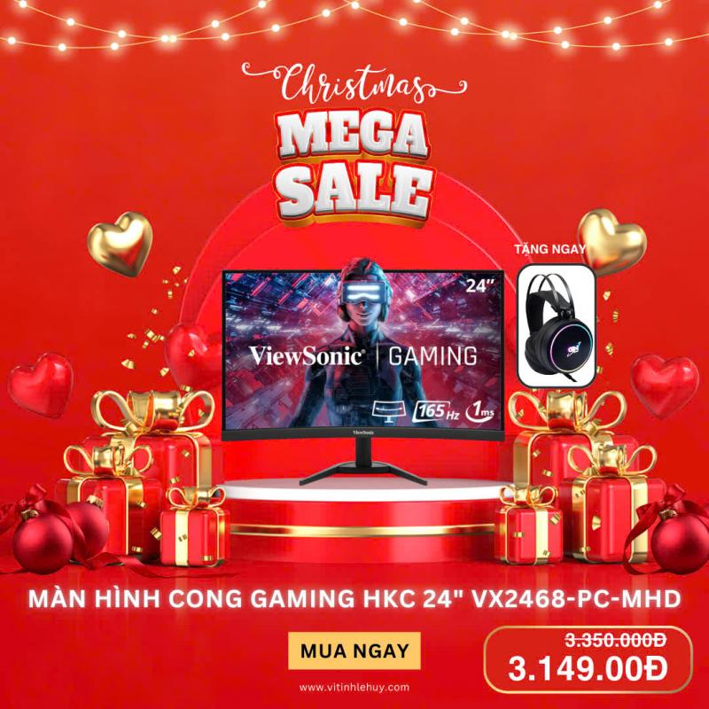 Màn hình LCD Cong Viewsonic VX2468-PC-MHD 23.6Inch FullHD 165Hz Loa Kép