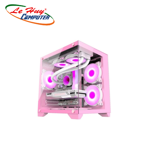 Vỏ máy tính Emaster Gaming ECG985P Hồng (m-ATX) Chưa Kèm Fan
