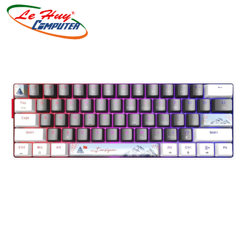 Bàn phím chơi game cơ EDRA EK361W - SNOW (White + Gray)