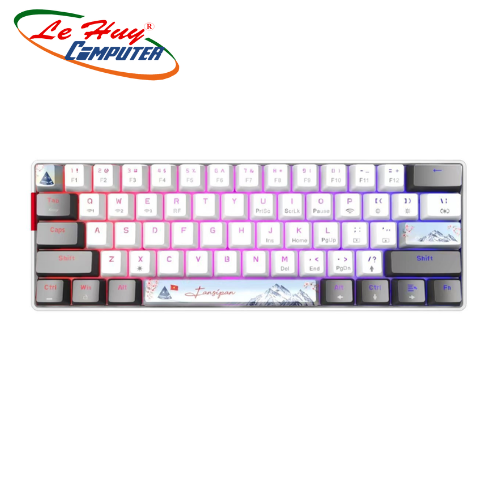 Bàn phím chơi game cơ EDRA EK361W - SNOW (Gray + White)