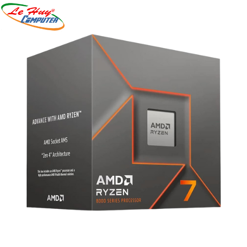 CPU AMD Ryzen 7 8700F (8 nhân 16 luồng - Boost to 5.0 GHz - 16MB - AM5)