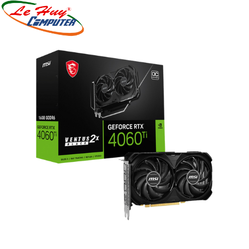 Card Màn Hình - VGA MSI GeForce RTX™ 4060 Ti VENTUS 2X BLACK 16G OC
