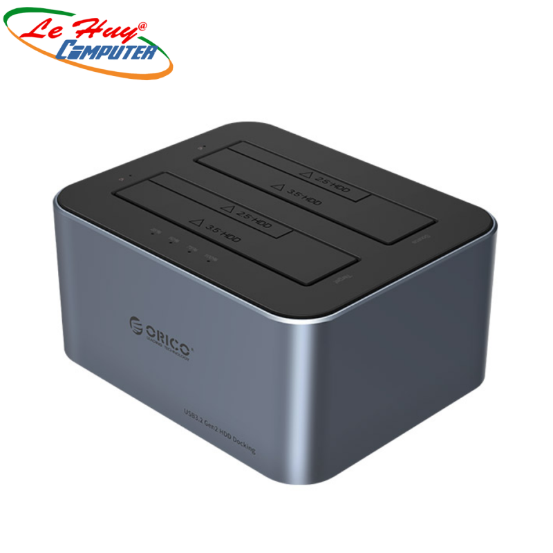 Đế Cắm Ổ Cứng (Docking) ORICO 6626C3-C-V1-EU-GY-BP-HW 2 Khe Cắm Type-C USB 3.2 Gen1