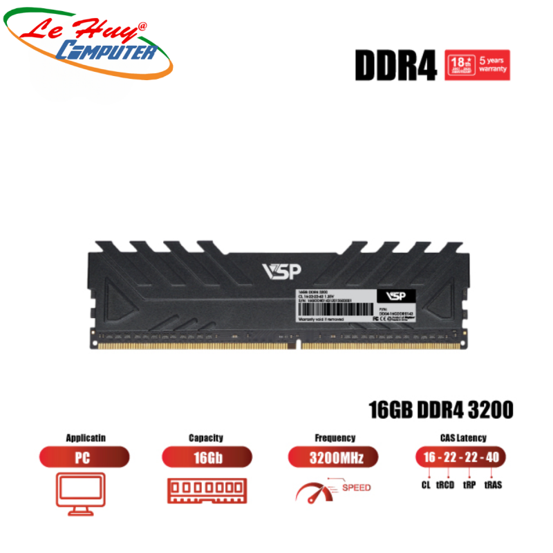 Ram Máy Tính VSP DDR4 16GB - 3200MHz