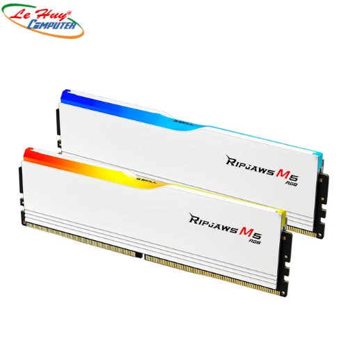Ram Máy Tính GSKILL RIPJAWS M5 RGB 64GB (2x32GB) CL32 6400MHz DDR5 White (F5-6400J3239G32GX2-RM5RW)