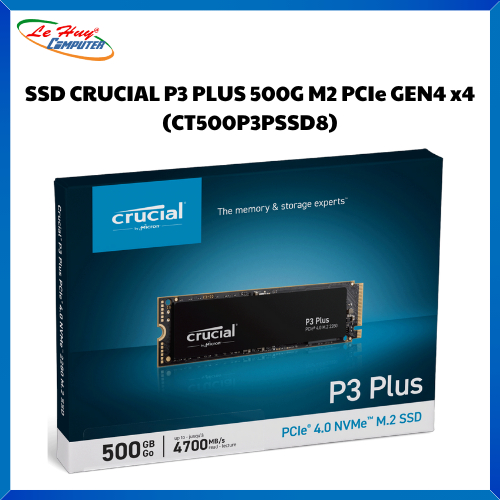Ổ cứng SSD Crucial P3 Plus 500GB NVME PCIe Gen4 x4 CT500P3PSSD8