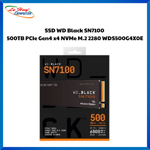 Ổ cứng SSD WD Black SN7100 500GB PCIe Gen4 x4 NVMe M.2 (WDS500G4X0E)