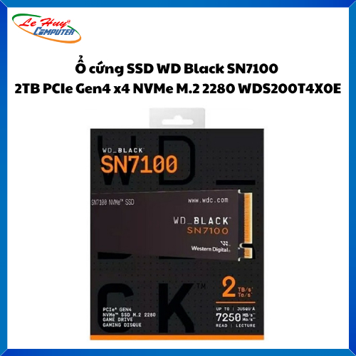 Ổ cứng SSD WD Black SN7100 2TB PCIe Gen4 x4 NVMe M.2 2280 (WDS200T4X0E)
