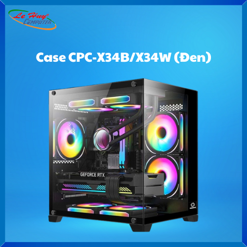 Vỏ Máy Tính Bể Cá Coolerplus CPC-X34B (Đen)
