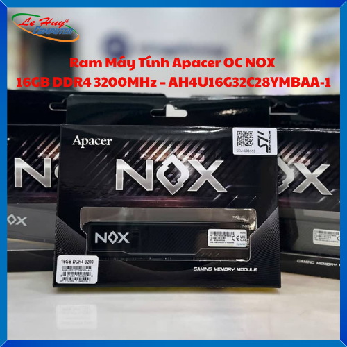 Ram Máy Tính Apacer OC NOX 16GB DDR4 3200MHz Black – AH4U16G32C28YMBAA-1