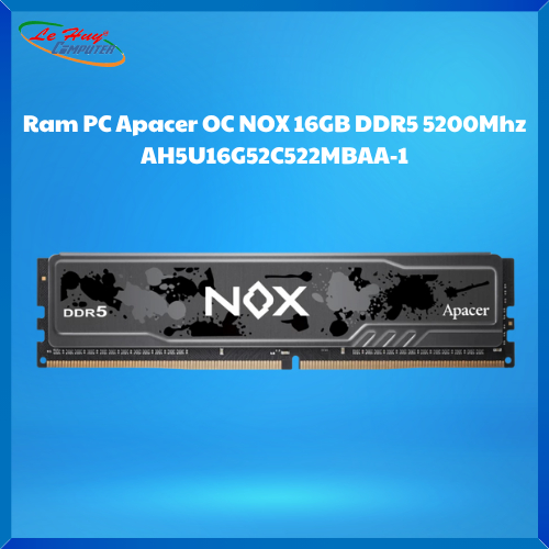 Ram Máy Tính Apacer OC NOX BLACK 16GB DDR5 5200Mhz (AH5U16G52C522MBAA-1)