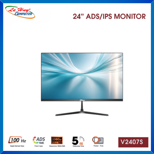 Màn Hình Máy Tính Phẳng Aivision V2407S (24inch / IPS / FHD / 100Hz / 5ms / Đen / ver 2025)
