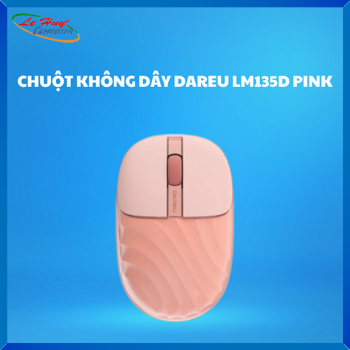 Chuột máy tính không dây Dareu LM135D Silent (Kết nối – Bluetooth + wireless 2.4G) Đỏ