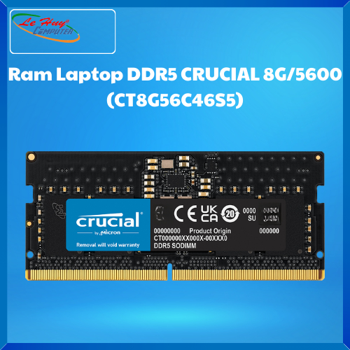 Ram Laptop DDR5 CRUCIAL 8G/5600 (CT8G56C46S5)