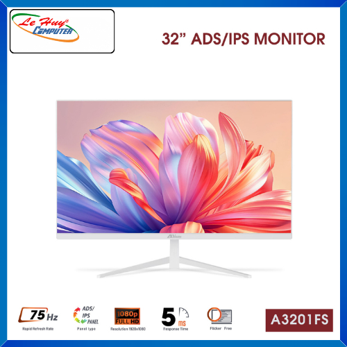 Màn Hình Máy Tính Văn Phòng AiVision A3201FS (31.5inch / ADS-IPS / FHD / 75hz / 5ms) - Trắng