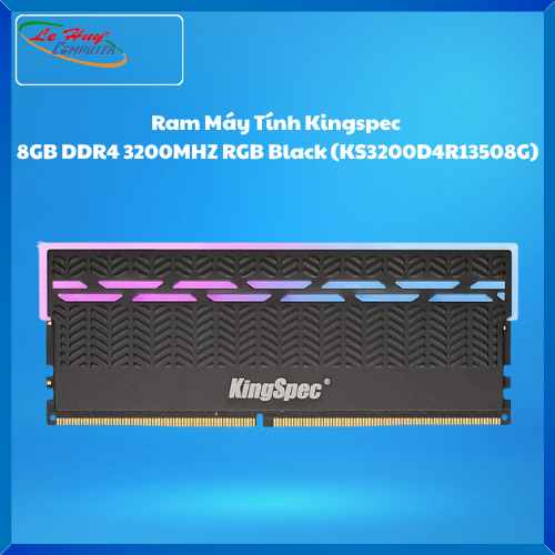 Ram Máy Tính Kingspec 8GB DDR4 3200MHZ RGB Black (KS3200D4R13508G)