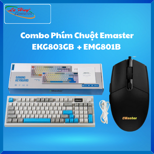 Combo Phím Chuột Emaster Có Dây EKG803GB  + EMG801B