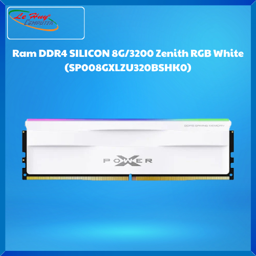 Ram Máy Tính SILICON DDR4 8G/3200 Zenith RGB White (SP008GXLZU320BSHK0)