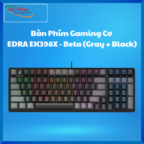 Bàn Phím Gaming Cơ EDRA EK398X Beta (Gray + Black)