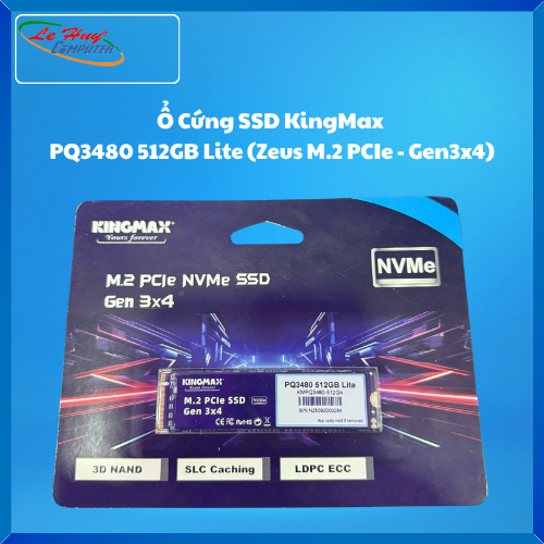 Ổ Cứng SSD KingMax PQ3480 512GB Lite (Zeus M.2 PCIe - Gen3x4)