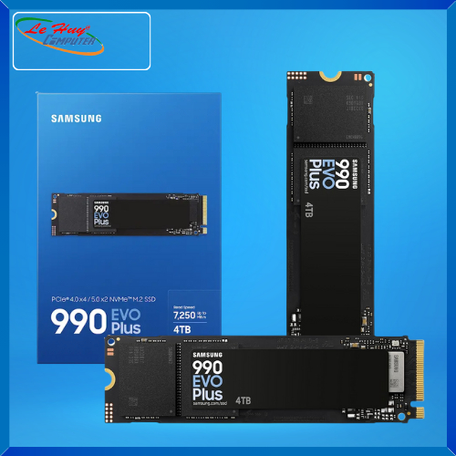 Ổ Cứng SSD Samsung 990 EVO Plus 4TB PCIe 4.0 x4 / PCIe 5.0 x2 NVMe V-NAND M.2 2280 (MZ-V9S4T0BW)