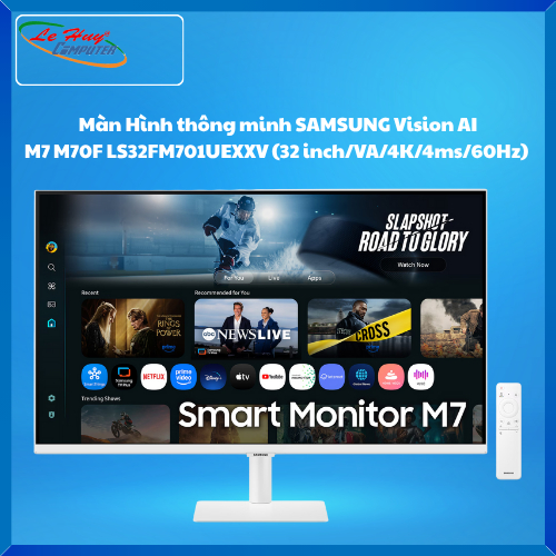Màn Hình Máy Tính Thông Minh SAMSUNG Vision AI M7 M70F LS32FM701UEXXV (32 inch/VA/4K/4ms/60Hz)