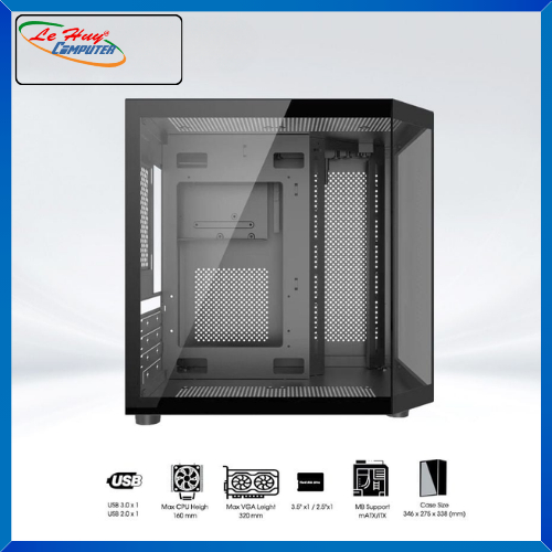 Vỏ Máy Tính COOLERPLUS CUBIC BL82 (Black)