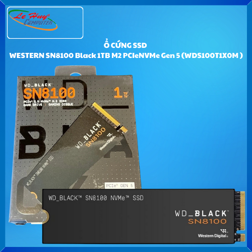 Ổ cứng SSD WD Black SN8100 1TB M2 PCIeNVMe Gen 5 (WDS100T1X0M )