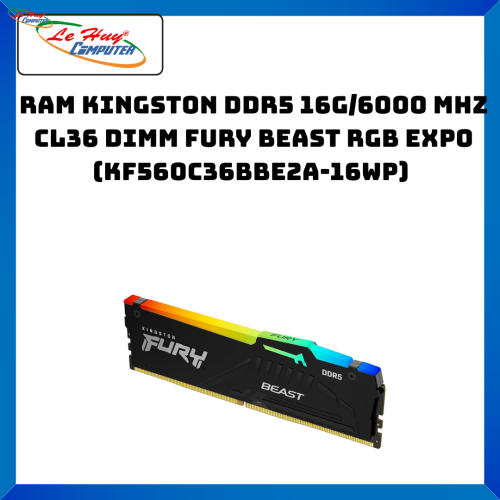 RAM Kingston FURY Beast RGB 16GB (1x16GB) DDR5 6000Mhz (KF560C36BBE2A-16)