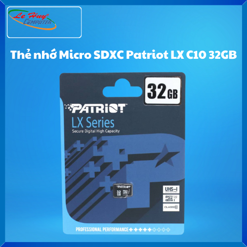 Thẻ nhớ Micro SDXC Patriot LX 32GB Class 10