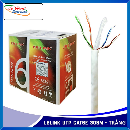 CABLE MẠNG LBLINK CAT6 305M (Màu Trắng)