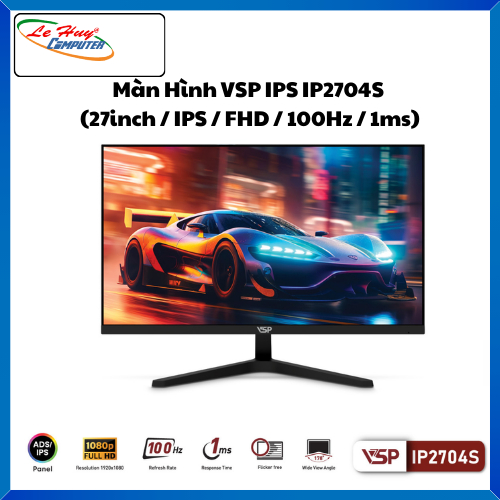 Màn Hình Máy Tính VSP IPS IP2704S (27inch / IPS / FHD / 100Hz / 1ms) Black