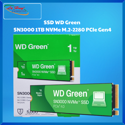 Ổ Cứng SSD Western Digital Green SN3000 1TB NVMe M.2-2280 PCIe Gen4