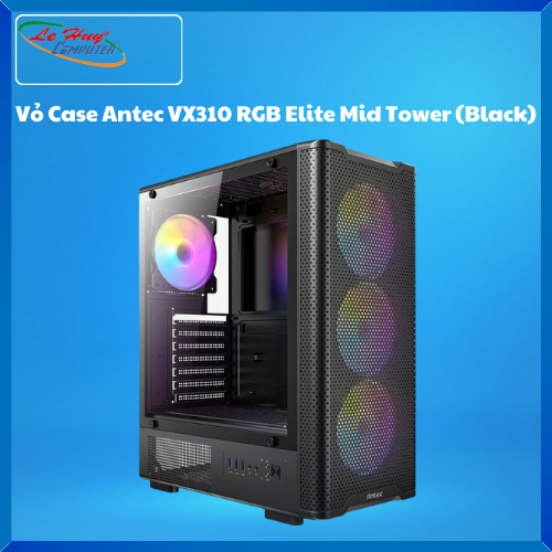 Vỏ Case Antec VX310 RGB Elite Mid Tower (Black)