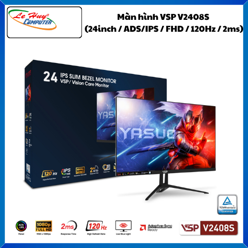 Màn Hình Máy Tính VSP V2408S (24inch / ADS/IPS/ FHD/ 120Hz/ 2ms) Black
