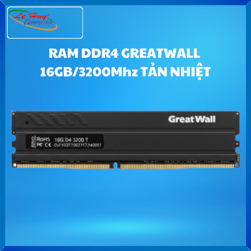 Ram Máy Tính DDR4 GREATWALL 16GB/3200Mhz TẢN NHIỆT