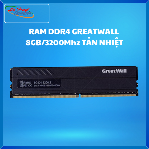 Ram Máy Tính DDR4 GREATWALL 8GB/3200Mhz TẢN NHIỆT