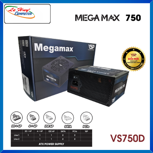 Nguồn Máy Tính ATX VSP MEGAMAX VS750D - 750W