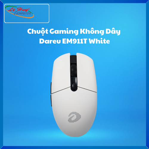 Chuột Gaming Không Dây Dareu EM911T – Wired+2.4G+BT White