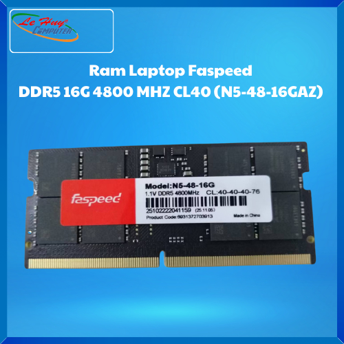Ram Laptop Faspeed DDR5 16G 4800 MHZ CL40 (N5-48-16GAZ)