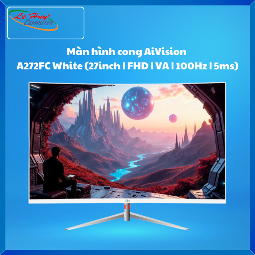 Màn Hình Máy Tính Cong AiVision A272FC White (27inch | FHD | VA | 100Hz | 5ms)
