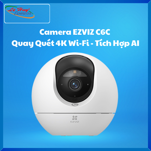 Camera EZVIZ C6C  Quay Quét 4K Wi-Fi - Tích Hợp AI (CS-C6c-R100-8G8WF)