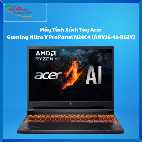 Máy Tính Xách Tay/Laptop Acer Gaming Nitro V ProPanel  N24C4 (ANV16-41-R6ZY) (R5-8645HS; 16GB; 512GB SSD; RTX3050/6GB; 16inch WUXGA; Win11; Đen; NH.QP2SV.002)