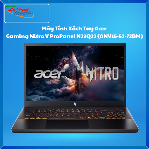 Máy Tính Xách Tay/Laptop Acer Gaming Nitro V ProPanel N23Q22 (ANV15-52-72BM) (i7-13620H; 16GB; 512GB SSD; RTX5050; 15.6inch FHD; Win11; Đen; NH.QZ9SV.004)