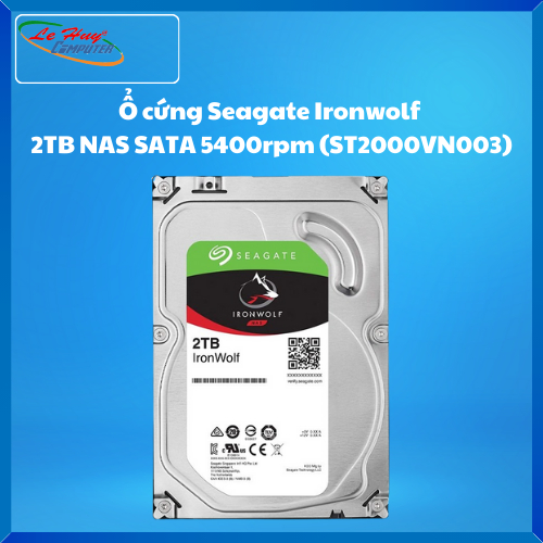 Ổ Cứng HDD Seagate Ironwolf  2TB NAS SATA 5400rpm (ST2000VN003)