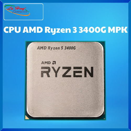 CPU AMD Ryzen 3 3400G MPK (Tray Kèm Quạt) (3.7GHz up to 4.2GHz, 4 nhân 8 luồng, 4MB Cache, Radeon Vega 11, 65W, Socket AM4)